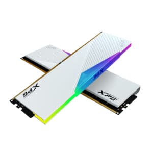 رم کامپیوتر DDR5 دو کاناله 5200 مگاهرتز CL38 ای دیتا ایکس پی جی مدل LANCER RGB WHITE DRAM MODULE ظرفیت 32 گیگابایت